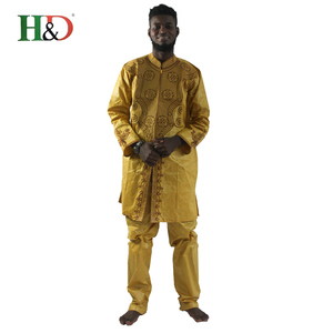 H & <span class=keywords><strong>D</strong></span> Bazin riche algodón pantalones ropa chaqueta 2018 diseño africano vestidos ropa hombres con mejor precio - Product Image 3