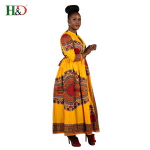H & D China wholesale fashion clothing 2018 female Floral Designs African traditional dress for ladies - Product Image 3