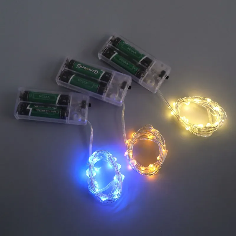 Outdoor Waterproof Battery Operated christmas copper wire 20 led fairy String Lights For Wedding Party Decoration
