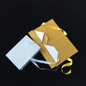 Cajas de purpurina con pajarita, accesorio plegable de color dorado, plateado y brillante, personalizado, China - Product Image 3