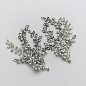 Pure Handmade <strong>Clip</strong> <strong>on</strong> Wedding Bridal Freshwater Pearl <strong>Earrings</strong> Opal Rhinestones Popular Designs - Product Image 4
