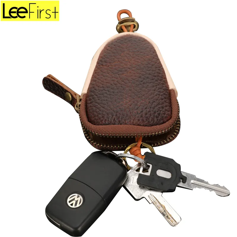Genuine Tree Cream Leather Key Case Car Key Cover For Woman/Man