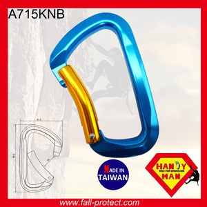 Heavy duty Rescue Outdoor Aluminum Material Bent Gate Rock Climbing D type Carabiner - Product Image 6