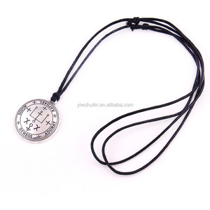 Vintage The Sliver Archangel RAPHAEL Talisman Charm collana con corda regolabile bronzo sigillo di raffaello <span class=keywords><strong>collane</strong></span> con pendente angelico - Product Image 5