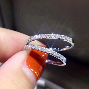 <span class=keywords><strong>Anello</strong></span> <span class=keywords><strong>Sottile</strong></span> Rotondo alla Moda per Donna, Gioiello in <span class=keywords><strong>Argento</strong></span> con Pietra CZ, Vendita Calda 2019 - Product Image 2