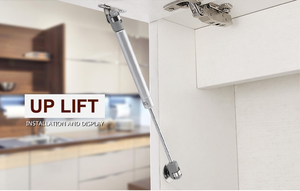 Khuyến mãi nóng: Bản lề tủ khí nén tùy chỉnh OEM, 10 inch, màu bạc, 80N, lò xo khí kim loại Ambry - Product Image 5