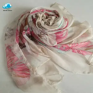 100% polyester soft handfeeling imitated silk chiffon fabric for dress/scarf/handkerchief/blouses/wedding