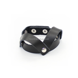 Mannen Lederen <span class=keywords><strong>Magic</strong></span> Pens Verstelbare Cockring En Ball Divider Terughoudendheid Voor Mannelijke - Product Image 2