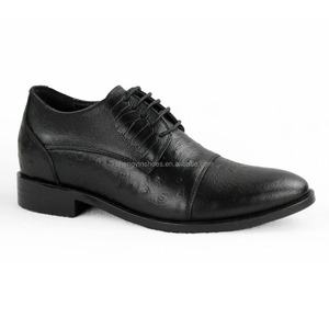 Marque italienne autruche en cuir Crocodile hommes cachés hauteur croissante bout pointu ascenseur <span class=keywords><strong>robe</strong></span> chaussures hommes - Product Image 2