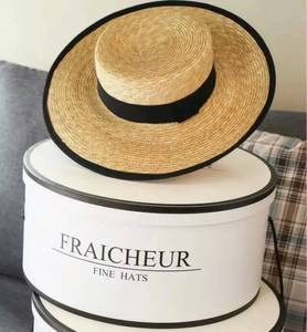 Custom large paper round gift box fedora hats packaging extra large floral hat boxes cajas redondas para sombreros
