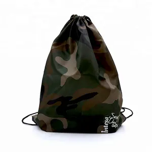 Custom Camouflage Drawstring Bag Cinch Bag for Travelling or Mountaineer