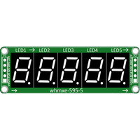 Taidacent Tampilan Digital, 5 Bit 0.56 Inci Papan Tampilan Statis MAX7219 Tampilan LED Mod Cascadable IO Analog SPI Antarmuka