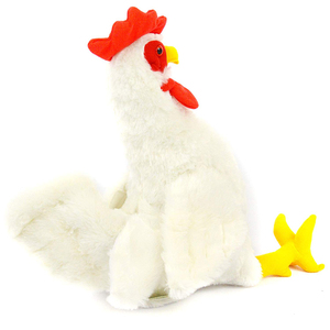 D870 Bán Buôn Tùy Chỉnh OEM Odm Cuộc Sống Kích Thước Lớn Gà Nhồi Bông Động Vật Nhà Máy Sang Trọng Gà Trống Hen Trắng Fluffy Sang Trọng Gà Đồ Chơi - Product Image 4