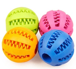 Pelota de alimentación lenta para tratar perros, juguete interactivo de goma para entrenamiento de cachorros pequeños y medianos - Product Image 2