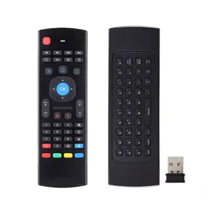 Chuột Từ Xa Không Khí 2.4GHz Mini Bàn Phím Không Dây Chuột Với Đầu Vào Bằng Giọng Nói Android TV Điều Khiển Từ Xa Hồng Ngoại Nghiêng Cho Android TV