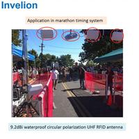 Sistema completo de carrera de cronometraje deportivo UHF RFID Software gratuito/chip Impinj R2000 lector de 4 puertos/antena de alfombrilla de suelo/etiqueta de babero Dogbone
