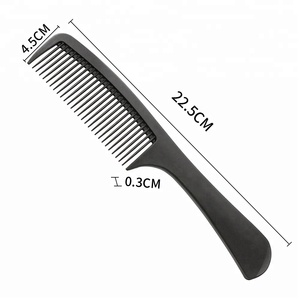 Professionale di Carbonio di Spessore + PP Dei Capelli Salone di Barbiere Pettine Forte Durezza Anstistatic Pettine Dei Capelli Con Manico