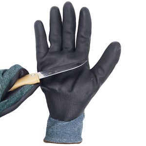 Guantes de trabajo de seguridad, <span class=keywords><strong>nitirle</strong></span> anticortes, 18G, Nivel 3 - Product Image 2