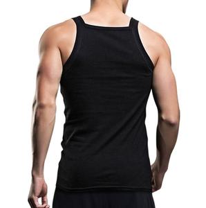 Canotta <span class=keywords><strong>bianca</strong></span> all'ingrosso in cotone 100% da <span class=keywords><strong>uomo</strong></span> gilet estivo senza maniche personalizzato Oem di alta qualità - Product Image 4