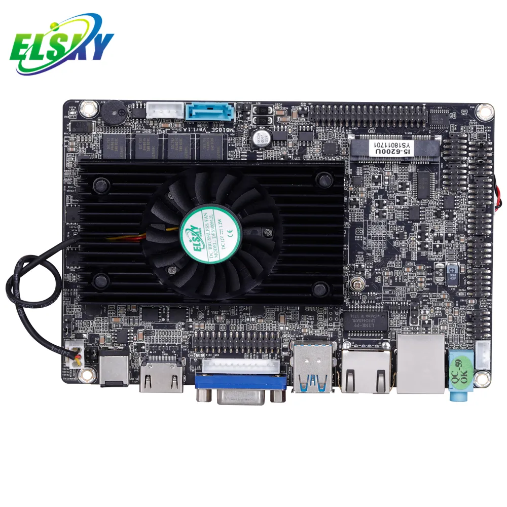 2 ELSKY Gráficos HD 520 6th Gen 3,4 GHz I7 6600U 3,5 pulgadas DDR4 i5 i3 EDP placa base con tres pantalla y 4 Pin ATX Power