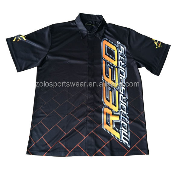 Alibaba Pit Crew Shirts Wholesale Customized Pit Crew Button Up