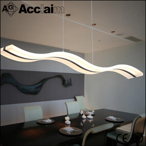 <span class=keywords><strong>Vague</strong></span> forme acrylique LED <span class=keywords><strong>lustre</strong></span> pour salle d'étude - Product Image 2