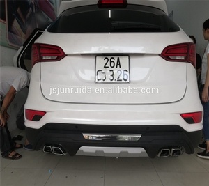 Protector de parachoques delantero y trasero de coche, ABS, <span class=keywords><strong>para</strong></span> <span class=keywords><strong>Hyundai</strong></span> <span class=keywords><strong>Santa</strong></span> <span class=keywords><strong>Fe</strong></span> <span class=keywords><strong>2017</strong></span> - Product Image 4