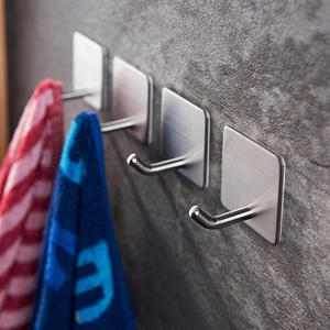 2023 bán chạy có thể tháo rời treo tường móc áo siêu mạnh tự dính thép không gỉ tường móc treo - Product Image 2