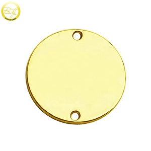 Etiquetas de Metal Redondas para Trajes de Baño, Logotipo Personalizado, Placa de Metal para Ropa, 2 Orificios, Letras Grabadas - Product Image 3