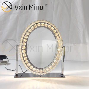 Hình bầu dục trang trí kim cương pha lê thay đổi độ sáng cảm ứng bảng Top Vanity gương WXDL-175 - Product Image 4