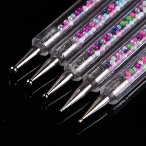 Venta al por mayor 5 unids/set Dual-terminó uñas pluma que puntea de Arte de uñas que salpican herramienta para cristales de diamantes de imitación Picker - Product Image 2