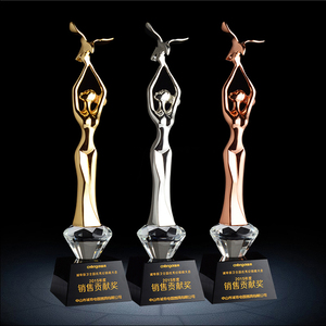 Trofeo <span class=keywords><strong>de</strong></span> cristal <span class=keywords><strong>de</strong></span> baile <span class=keywords><strong>de</strong></span> metal para mujer, trofeo <span class=keywords><strong>de</strong></span> oro, plata, cobre, OEM/ODM, gran oferta - Product Image 2