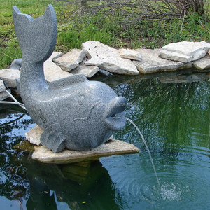Fontaine à eau en marbre, grande taille, pour l'extérieur, sculpture de grue, pour jardin - Product Image 2