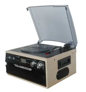 low price usb turntable cd player MP3 encoding vinyl record player with radio cassette converter