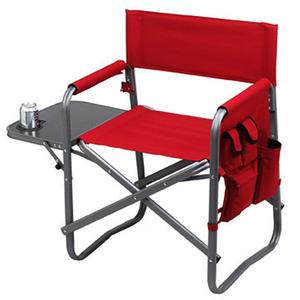 Sedia <span class=keywords><strong>da</strong></span> Campeggio Pieghevole con Tavolino, Portabicchieri e Portariviste, Sedia Portatile per Esterni - Product Image 2