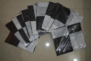 مخزون مزدوج الوجهين 3x5 قدم أسود أبيض سباق راية متقلب العلم للحديقة ساحة المنزل - Product Image 2