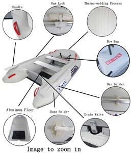 Pesca barato portátil fácil configurar juego de bote inflable con remos de aluminio y bomba de <span class=keywords><strong>aire</strong></span> de alto rendimiento - Product Image 5