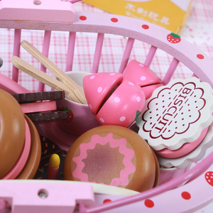 Birthday <strong>Wooden</strong> <strong>Cake</strong> Pretend <strong>Toy</strong>/kids Kitchen Set <strong>Toy</strong> Pretend Play - Product Image 5