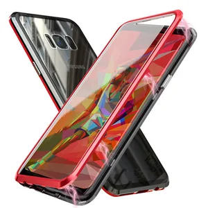 360 מגנטי מקרה עבור סמסונג S8/S8 +/S9/S9 + כפול צדדי משקפיים מגנטי ספיחה מתכת טלפון מקרה עבור הערה 8/הערה 9