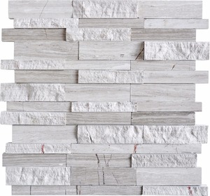 Progettazione 3D roccia finitura beige marmo <span class=keywords><strong>mosaico</strong></span> di pietra <span class=keywords><strong>per</strong></span> la decorazione domestica - Product Image 5