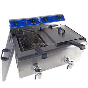 <span class=keywords><strong>Dulong</strong></span> Nouveauté DLT-20V Friteuse à air industrielle à double panier pour restaurants, recouverte d'acier inoxydable - Product Image 5