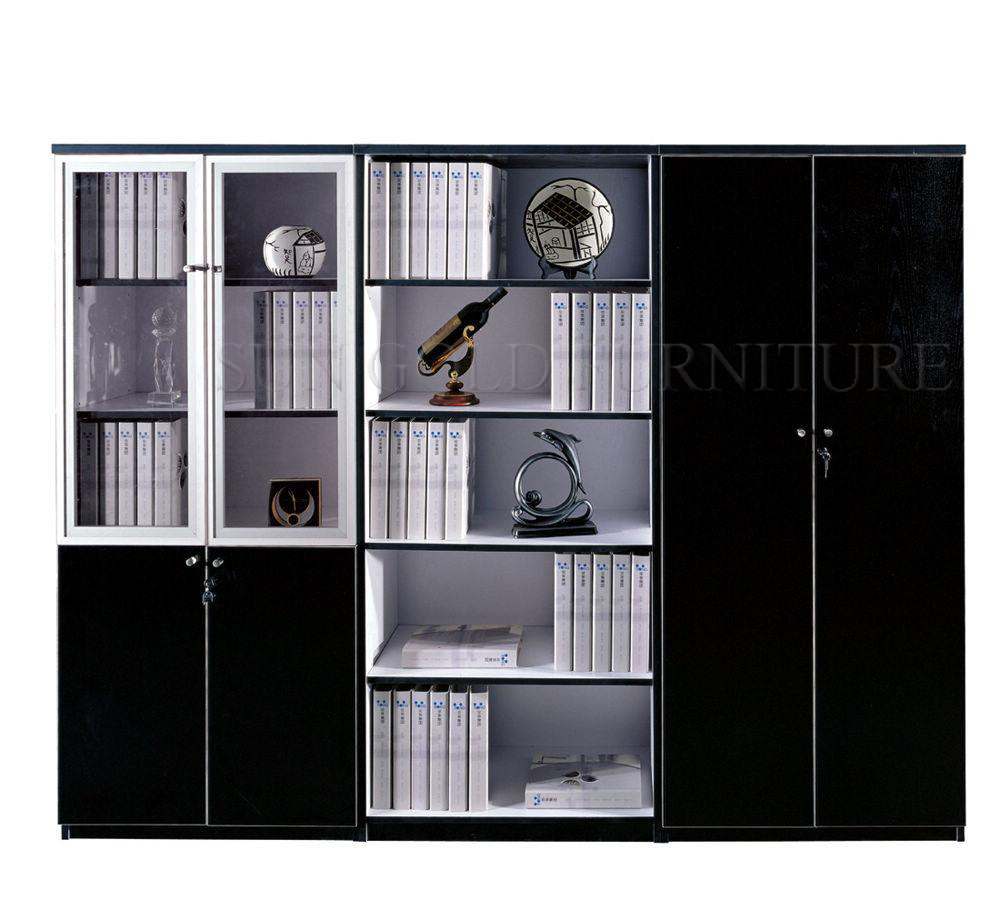 Steel-Based Wooden Office Wall Cabinet Showcase (SZ-FCB333), Modern Storage Display Cabinet for Office, Home &amp; Commercial Spaces
