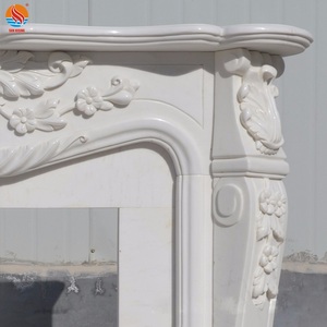 Piedra <span class=keywords><strong>de</strong></span> mármol blanco <span class=keywords><strong>de</strong></span> Carrara puro natural, <span class=keywords><strong>chimenea</strong></span> interior, diseño moderno para decoración <span class=keywords><strong>de</strong></span> apartamentos y casas - Product Image 6