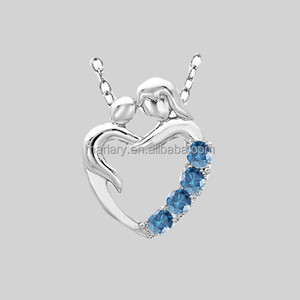 Madre e Hijo Del Encanto Del Corazón Colgante de Collar de la Madre Y Los Niños de La Joyería Para <span class=keywords><strong>El</strong></span> Día de la Madre - Product Image 1