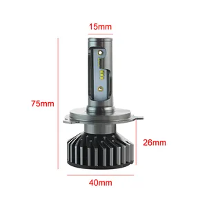 Low High Beam New Arrival Brightest Aluminum high lumen 8000lm led car for universal headlight focos led h4 h13 led headlight