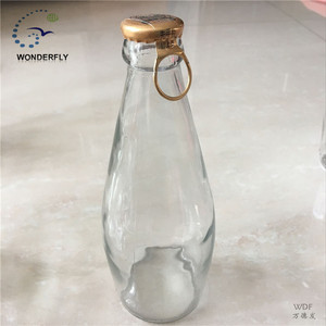 Distributeur en <span class=keywords><strong>verre</strong></span> de 290ml, pour jus de graines de panier, boisson avec capuchon en forme de couronne, haute qualité, ml - Product Image 6
