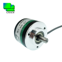 Encodeur Rotatif Incremental à Arbre Plein de 50 mm de Diamètre Extérieur, Type 8 mm, 5-24V, 100ppr, 600ppr, Phases AB, NPN, Collecteur Ouvert