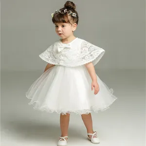 Boutique Kleinkind Mädchen Baby Taufe Kleid Prinzessin Hochzeit Applikationen Spitze Tüll Kleider Großhandel Taufe Kleider für Baby