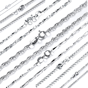 01 Collar de <span class=keywords><strong>cadena</strong></span> de plata de Plata de Ley 925 chapado en oro disponible para los hombres y las mujeres joyería personalizada - Product Image 1