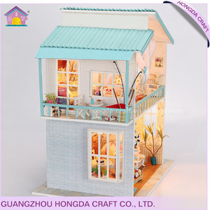 Maisons de poupées miniatures Villa Toys pour filles, château de maison de poupée miniature à faire soi-même, maison de poupée miniature faite à la main, jouets pour enfants - Product Image 3